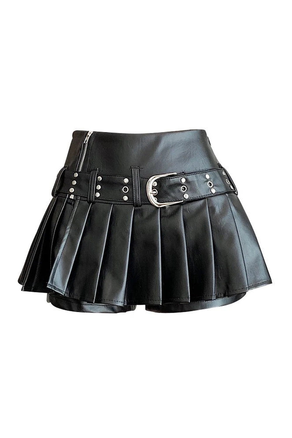 riveted-pleather-mini-skirt-435903
